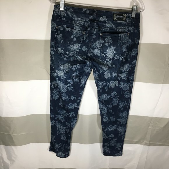 Rewash Brand Denim Jeans Junior Size 9 Floral - Picture 5 of 6